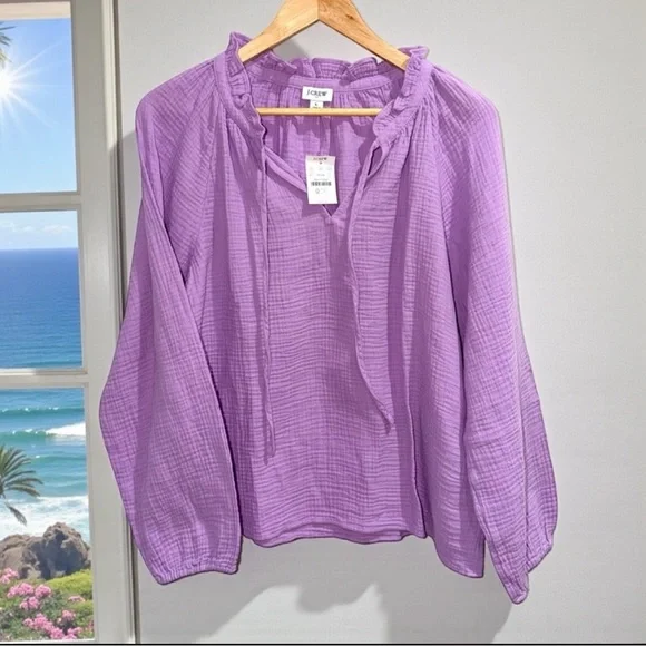 J.Crew and Old Navy NWT Women’s Size Large Coastal Blouse Bundle of 4 - Picture 5 of 8